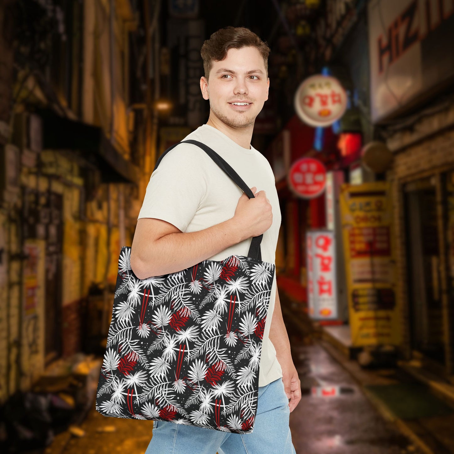 Tropical Chopsticks Tote Bag