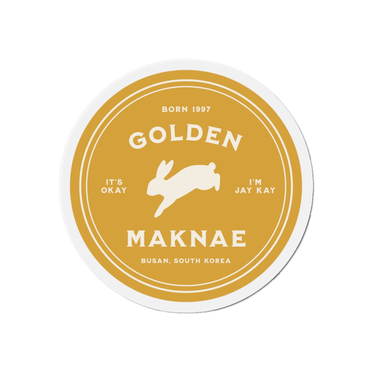 Golden Maknae Medallion Series Die-Cut Magnet