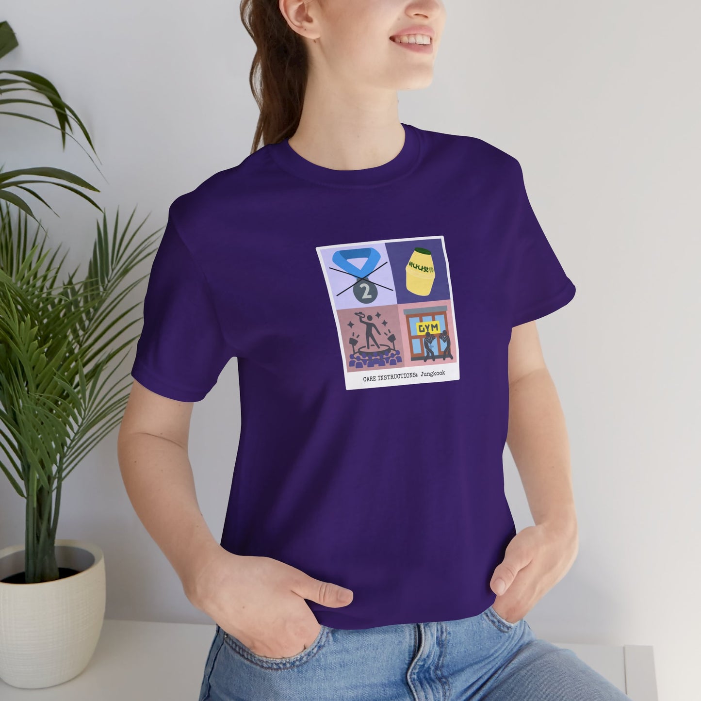 Jungkook Care Instructions Unisex Jersey Short Sleeve Tee