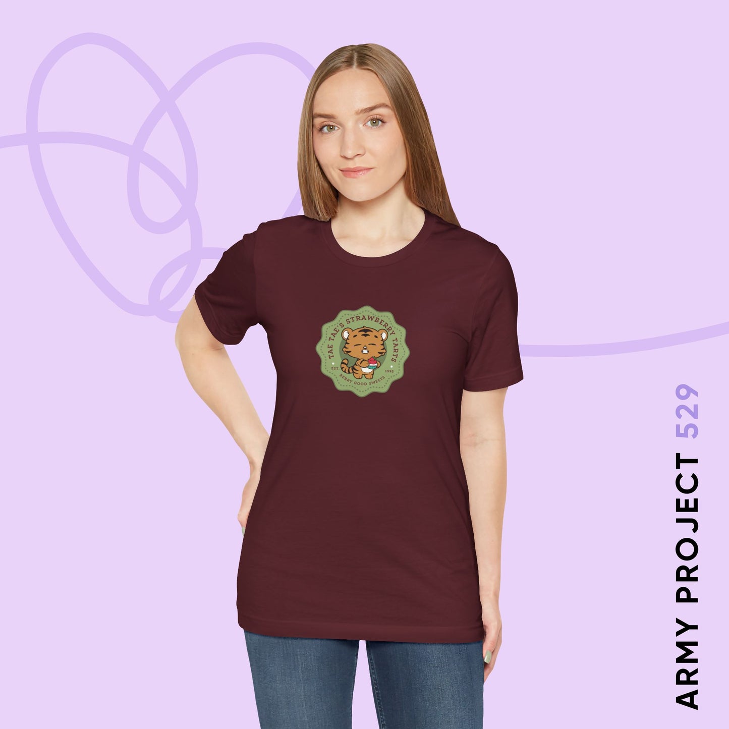 Tae Tae Strawberry Tarts Bakery Series Unisex Jersey Short Sleeve Tee