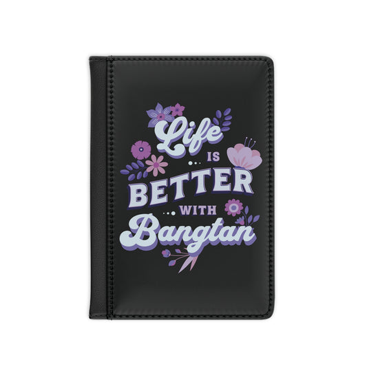 OT7 Passport Cover - Life is Better with Bangtan - Fanmade BTS Travel Wallet - Travel Organizer