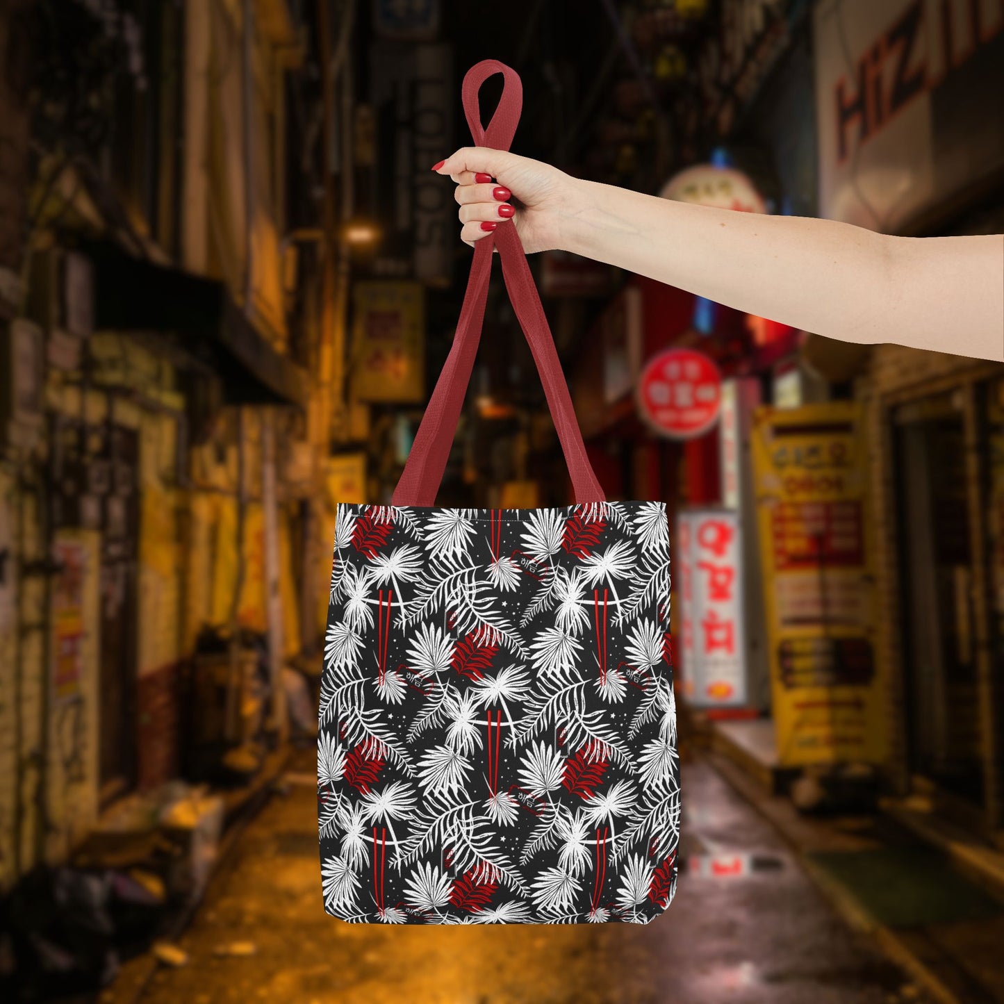 Tropical Chopsticks Tote Bag