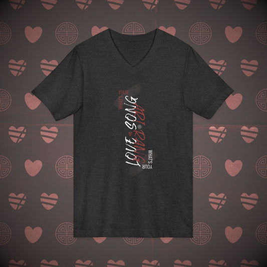 OT7 V-Neck Shirt - Arirang Love Song Mirror - Unisex Jersey T-Shirt