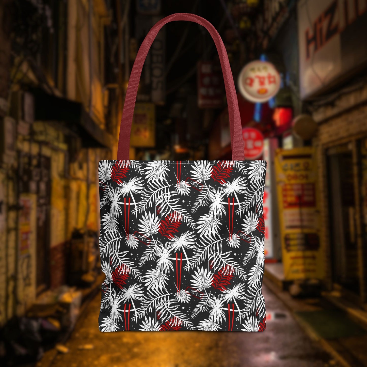 Tropical Chopsticks Tote Bag
