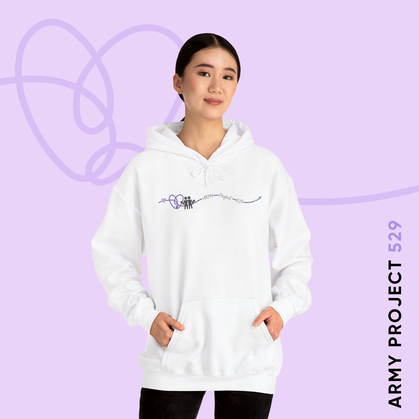AP529 Heartline Logo Unisex Heavy Blend™ Hoodie