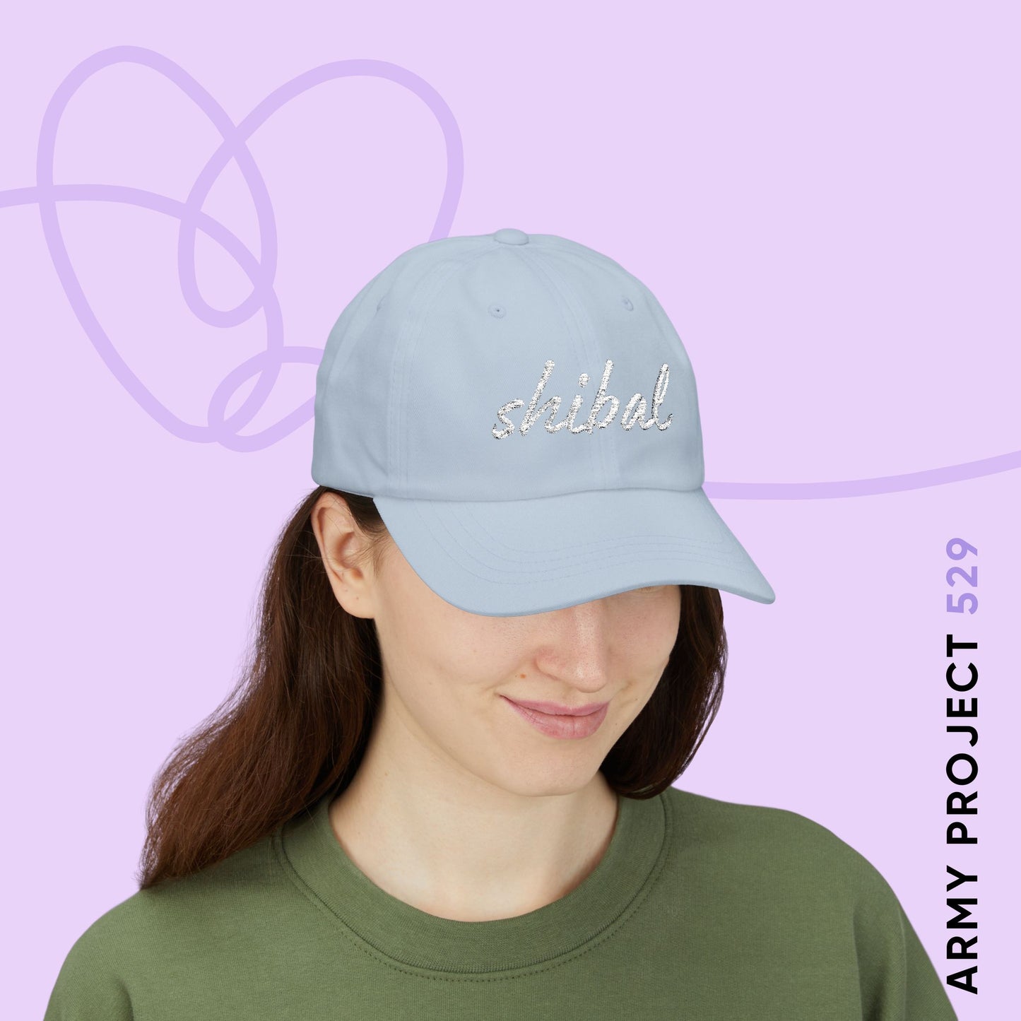 Shibal Script Embroidered Baseball Cap