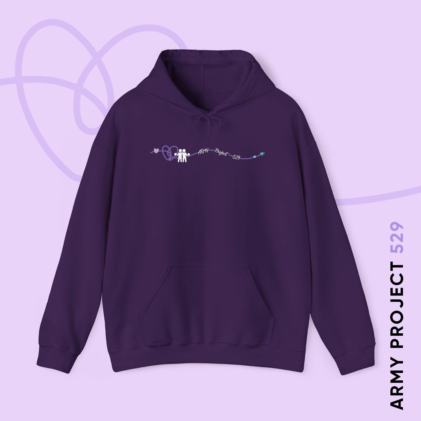 AP529 Heartline Logo Unisex Heavy Blend™ Hoodie