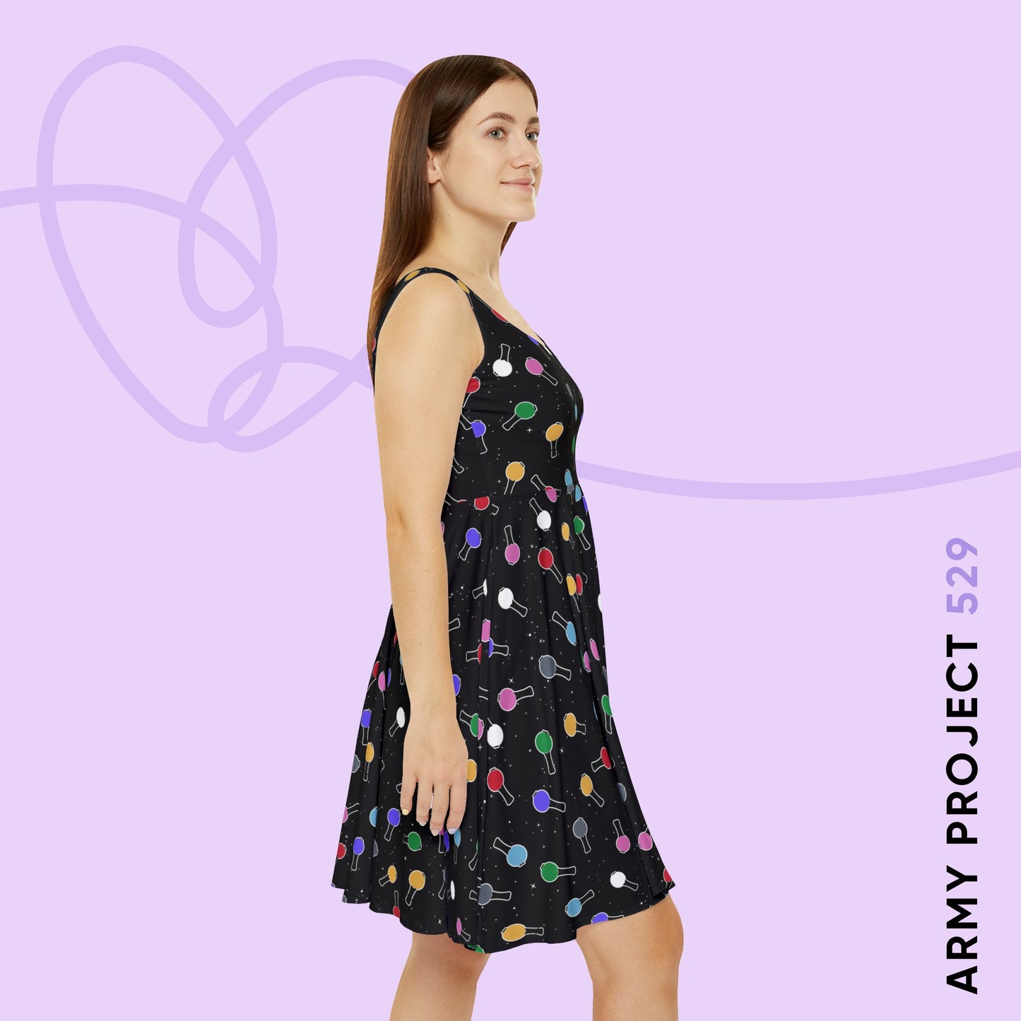 Ma City Map Lightstick Skater Dress
