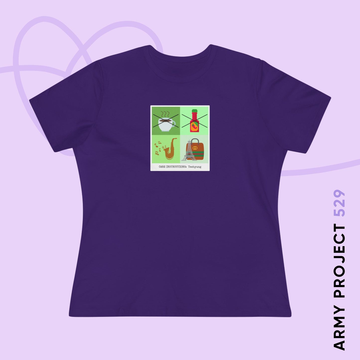 Taehyung Care Instructions Women's Relaxed Jersey Short Sleeve Tee