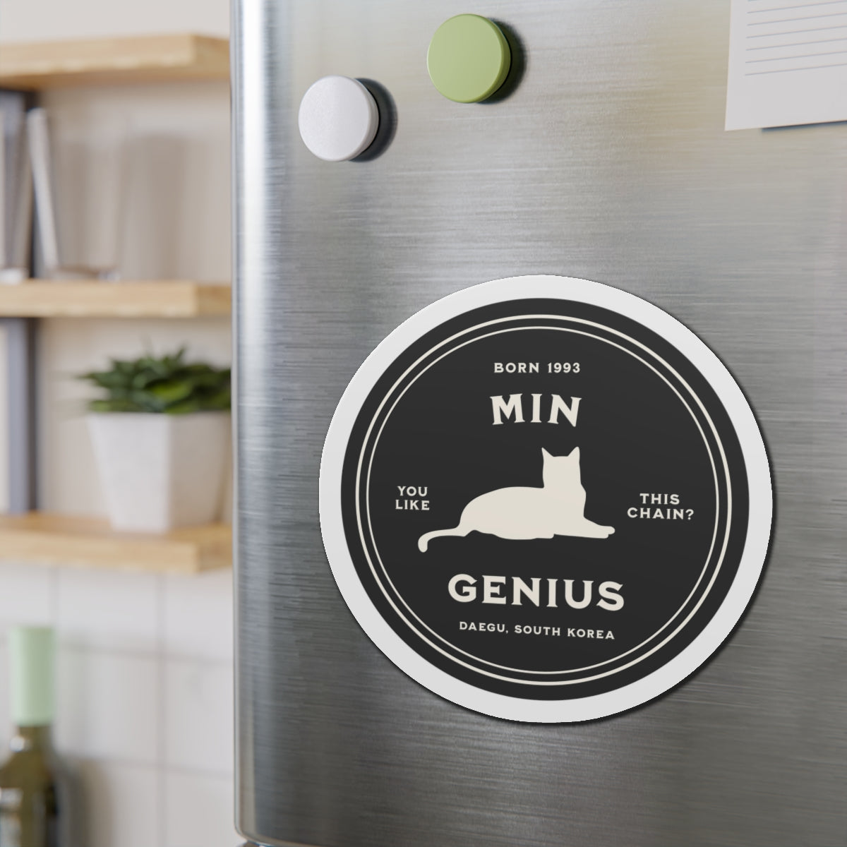 Min Genius Medallion Series Die-Cut Magnet