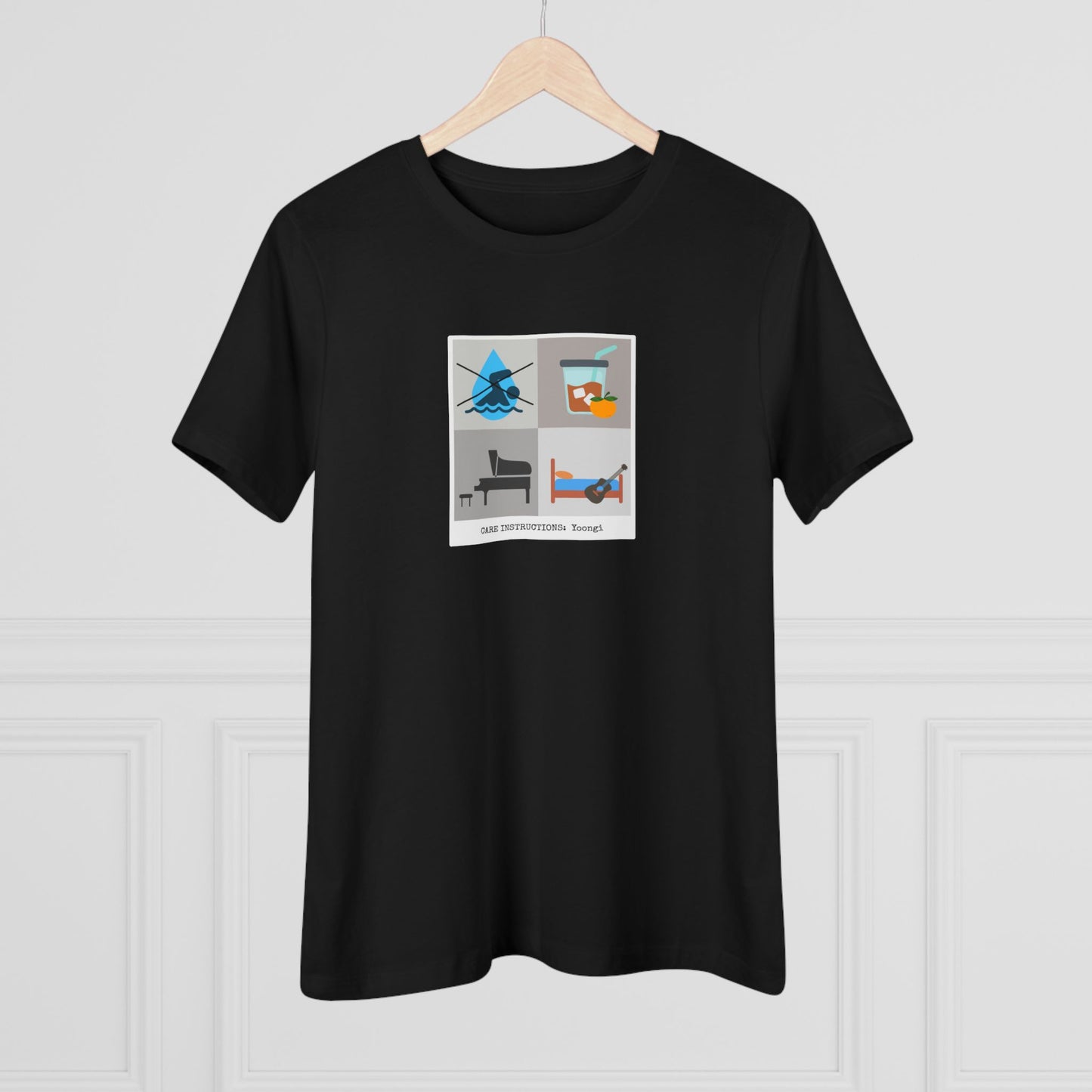 Yoongi Care Instructions Women's Relaxed Jersey Short Sleeve Tee