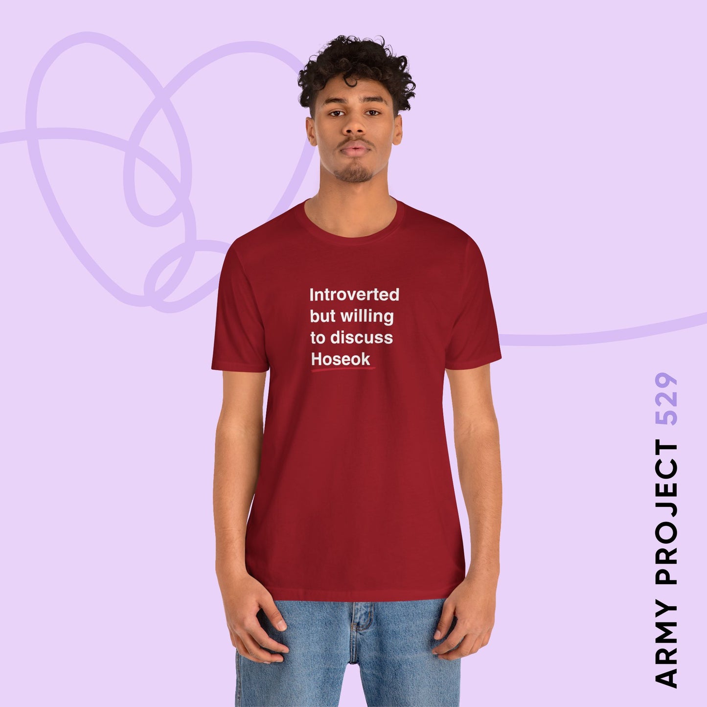 Introverted But Willing to Discuss Hoseok Unisex Jersey Short Sleeve Tee