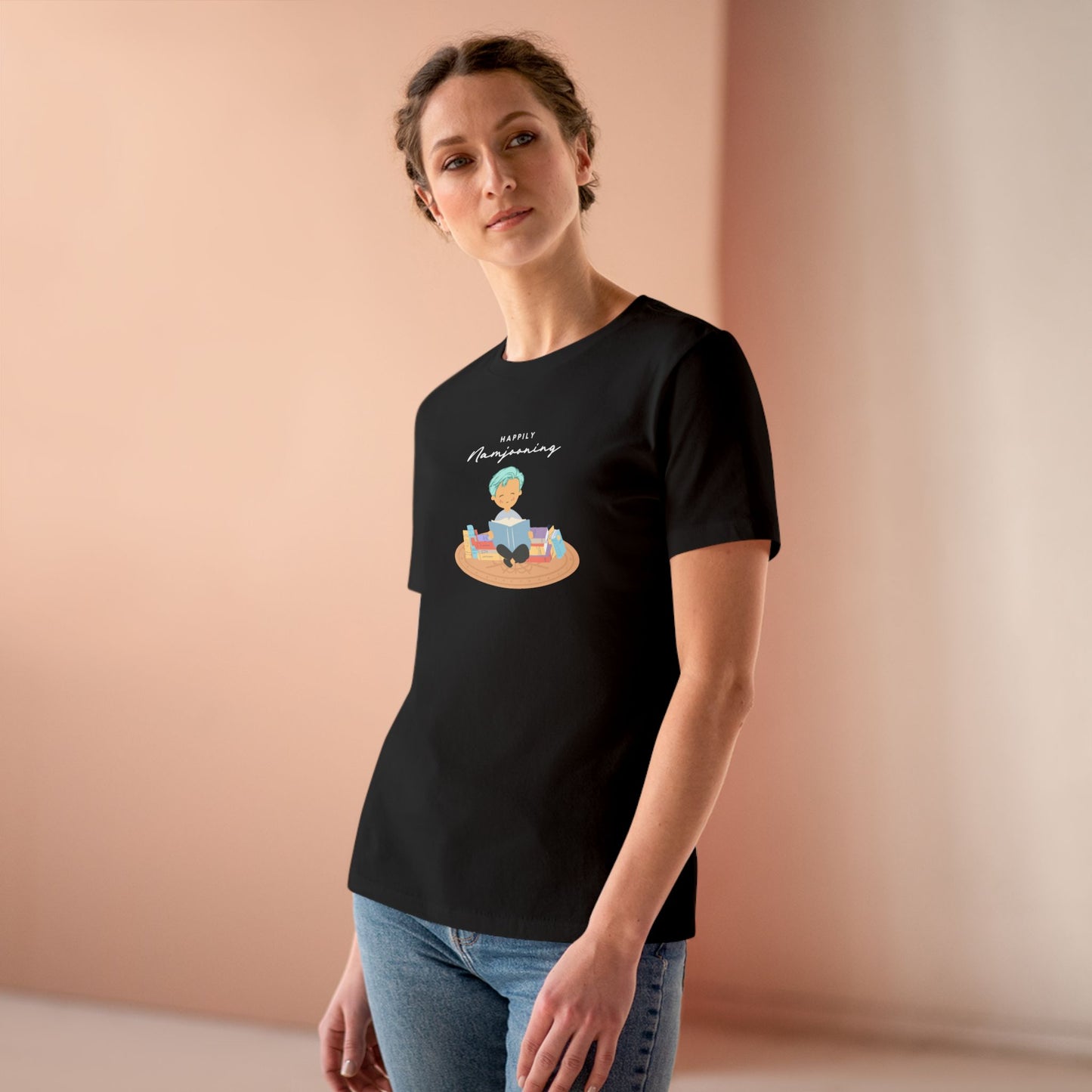Happily Namjooning Women's Relaxed Jersey Short Sleeve Tee