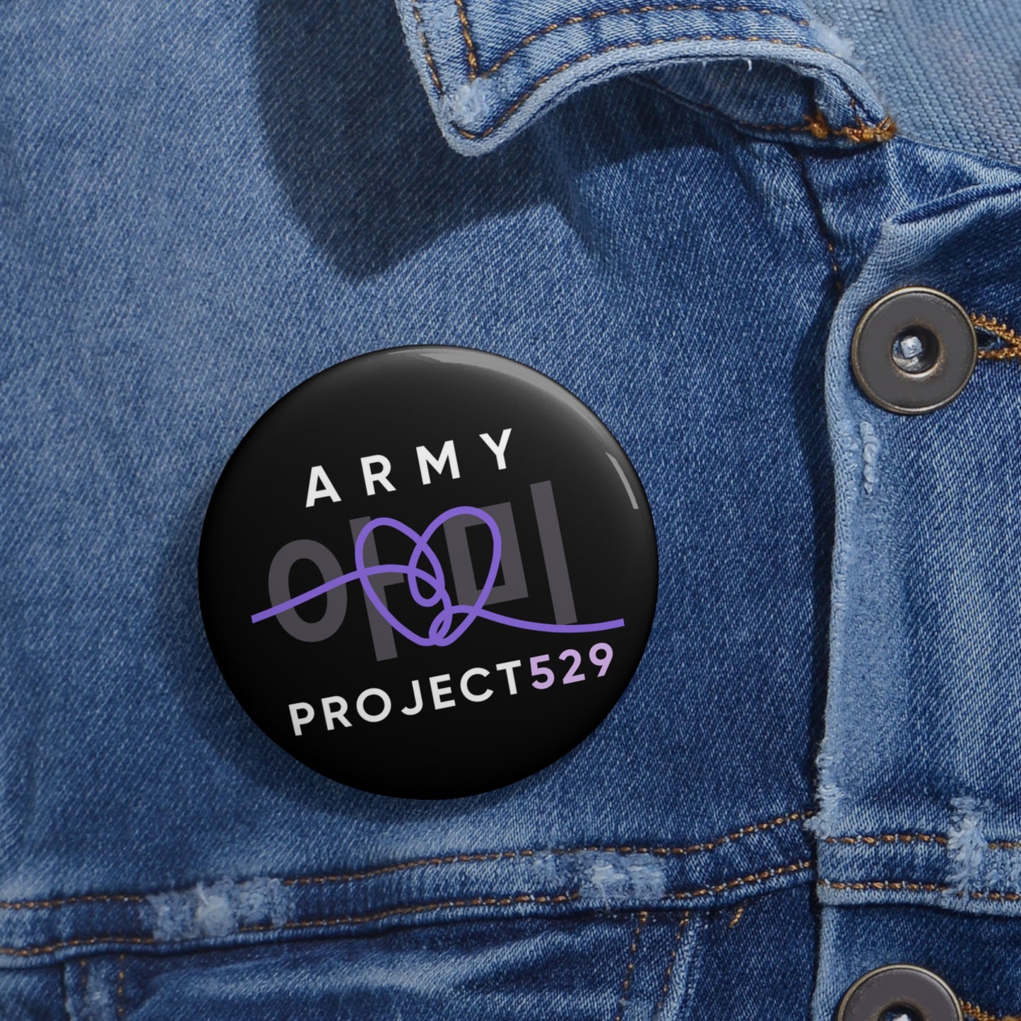 ARMY Project 529 Logo Pin Button