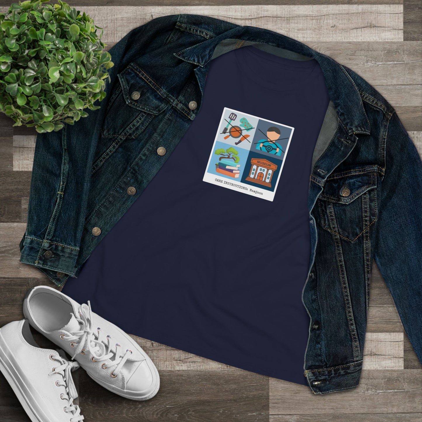 Namjoon Care Instructions Women's Relaxed Jersey Short Sleeve Tee