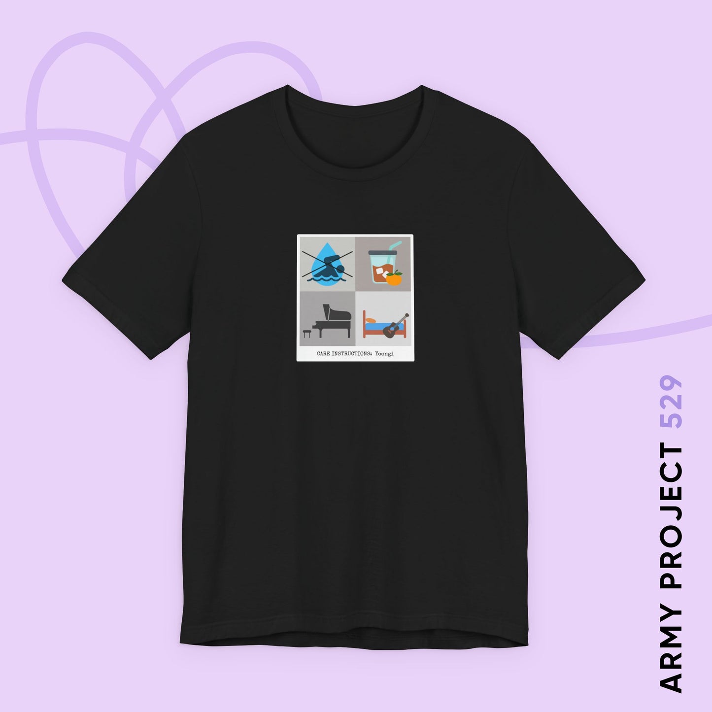 Yoongi Care Instructions Unisex Jersey Short Sleeve Tee