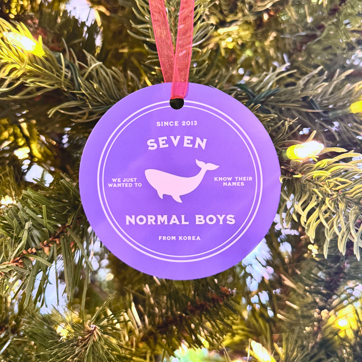 OT7 Holiday Ornament - Fanmade BTS Merch - Seven Normal Boys from Korea - Durable Aluminum