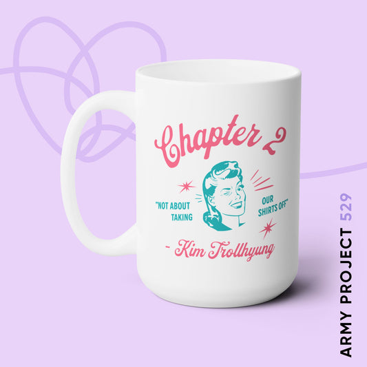 Taehyung Coffee Mug - 'Kim Trollhyung' - Fanmade BTS Merch - 15oz Ceramic