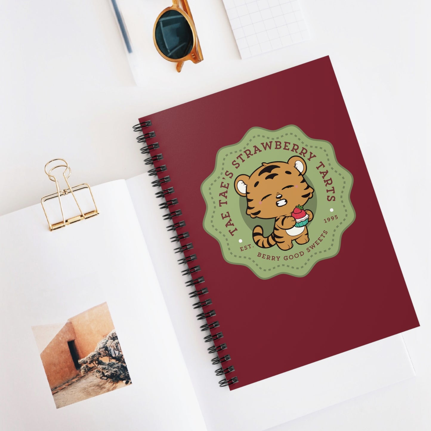 Tae Tae Strawberry Tarts Bakery Series Spiral Notebook