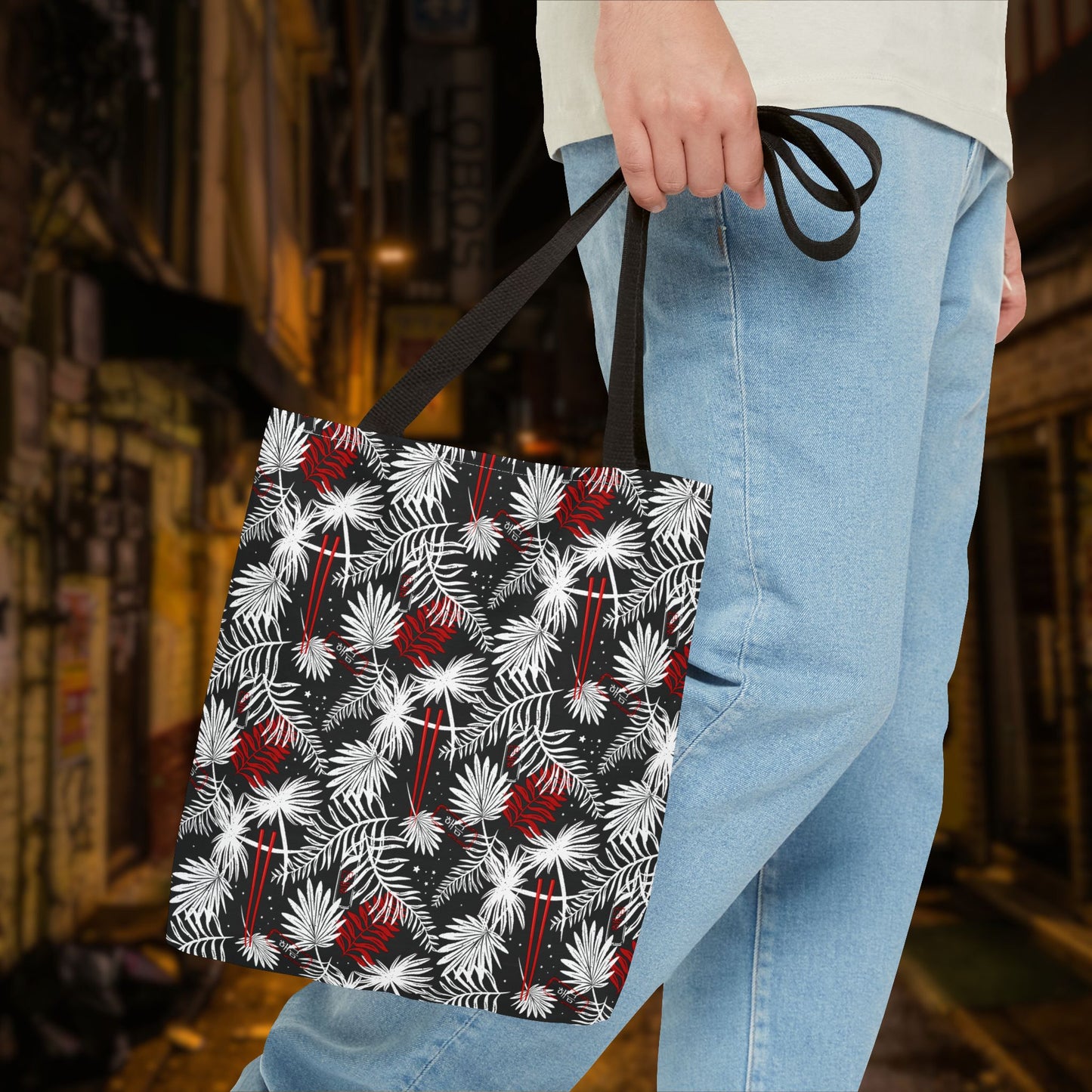 Tropical Chopsticks Tote Bag