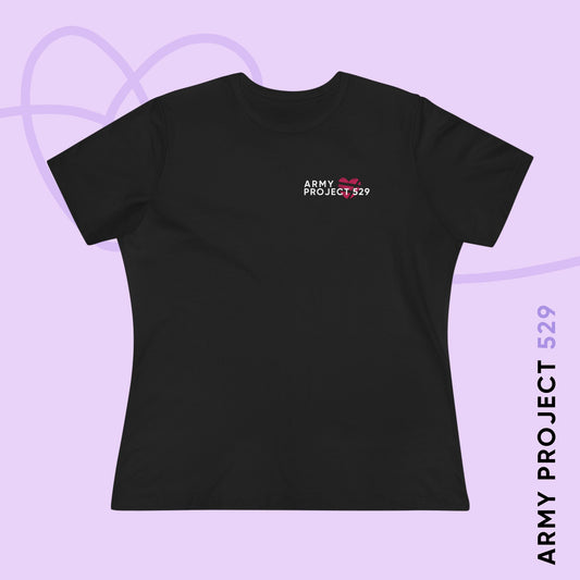 AP529 Women's Tee - Red Heart Logo - Soft Jersey T-Shirt