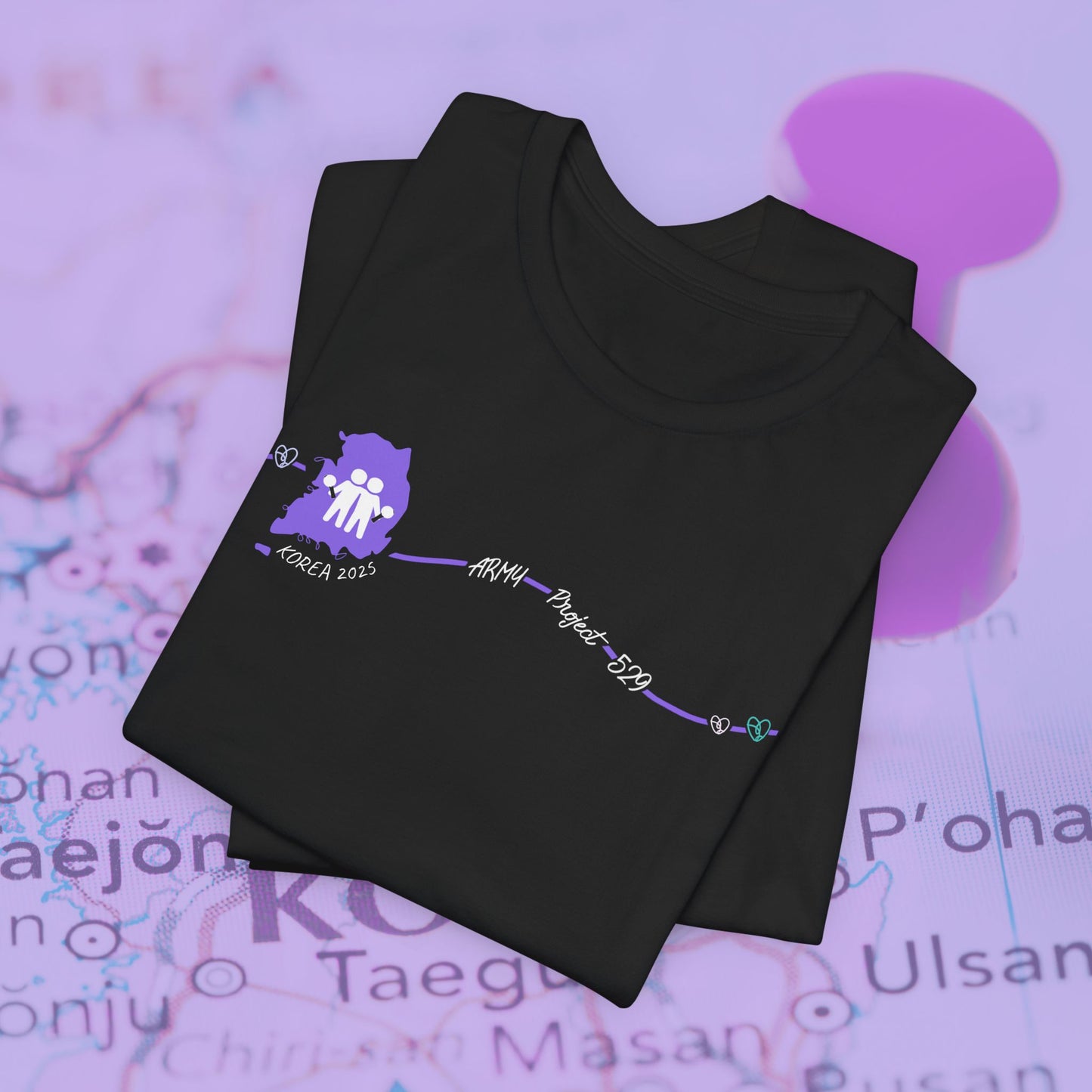 AP529 Korea Heartline Logo Unisex Jersey Short Sleeve Tee