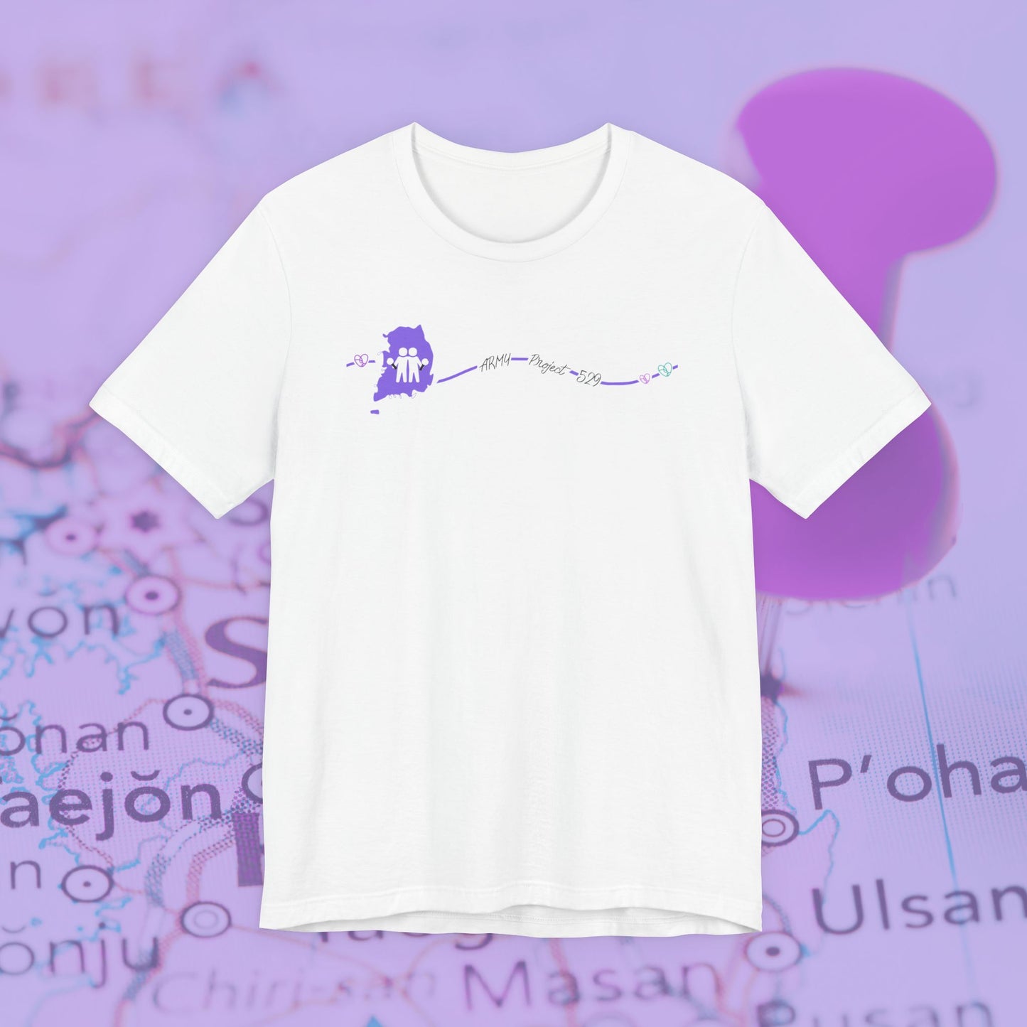 AP529 Korea Heartline Logo Unisex Jersey Short Sleeve Tee