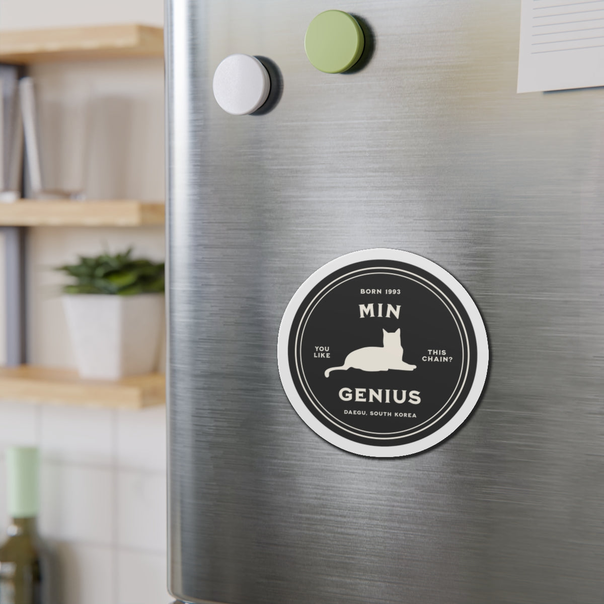 Min Genius Medallion Series Die-Cut Magnet