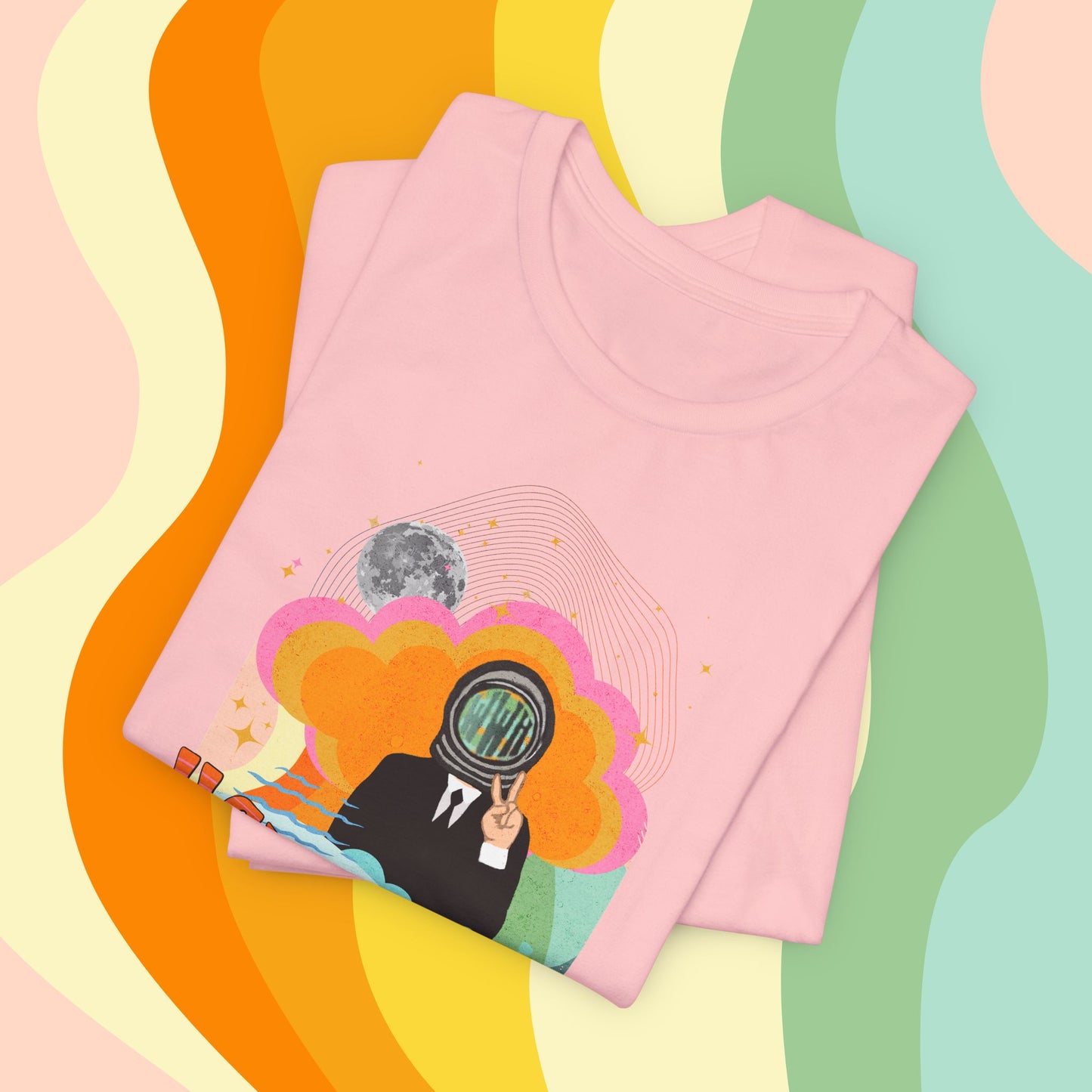 Jin 1960s Retro Unisex Jersey Short Sleeve Tee