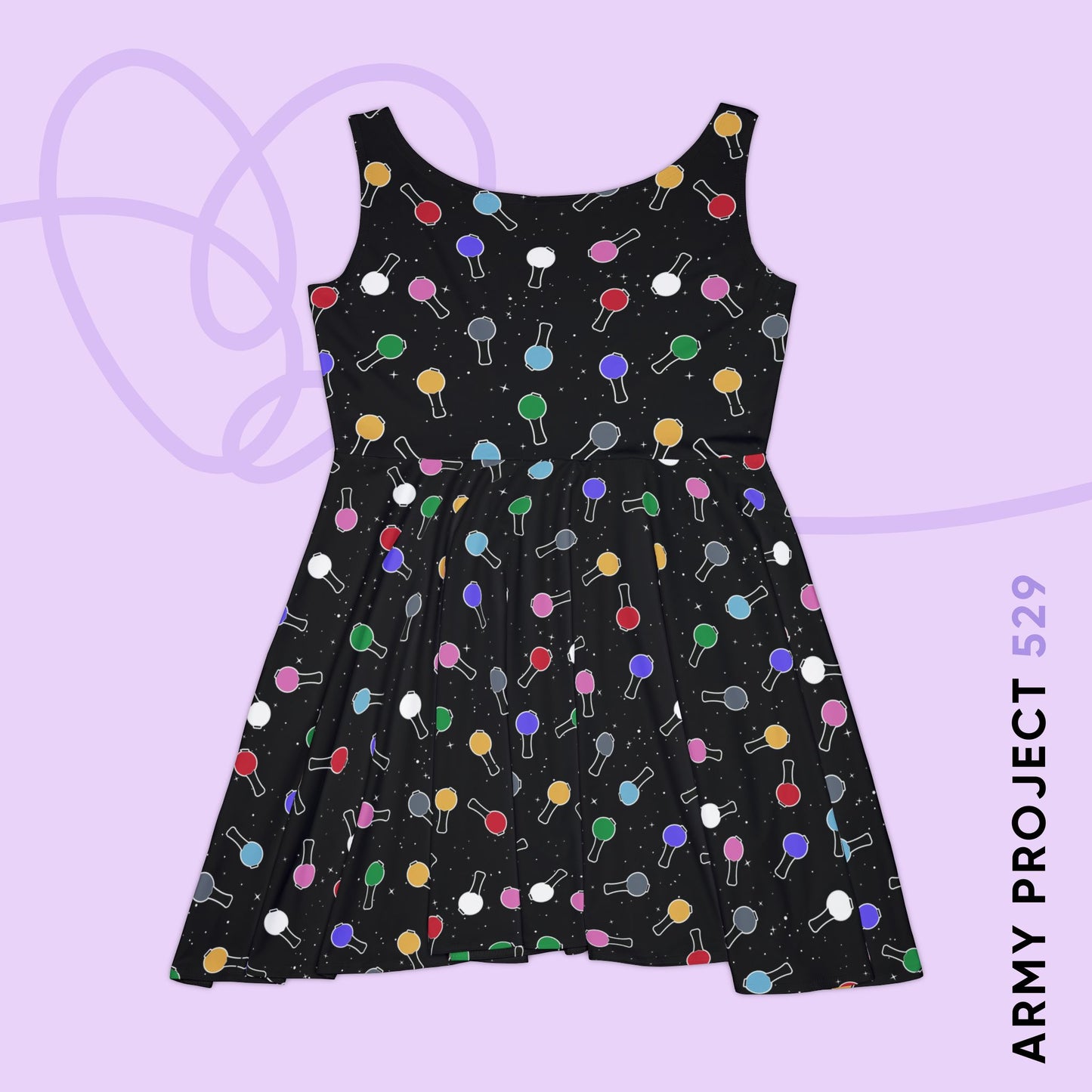 Ma City Map Lightstick Skater Dress