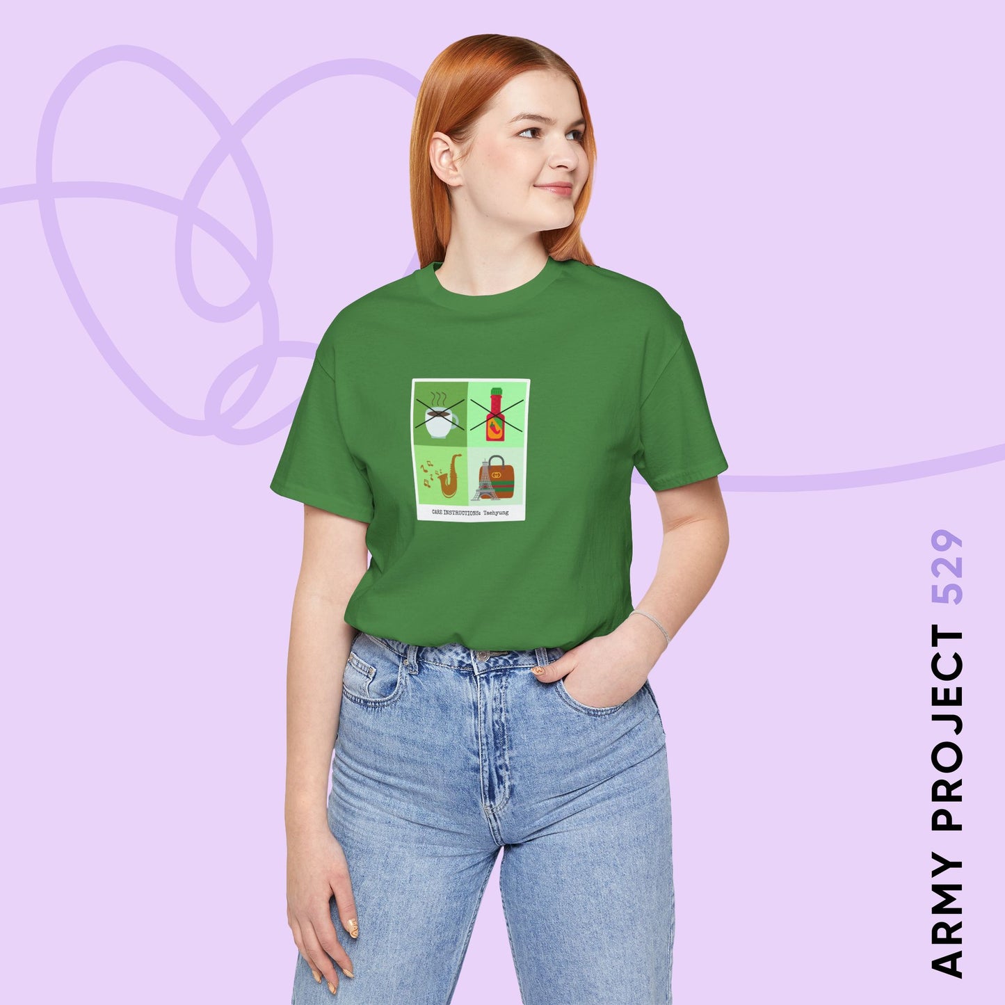 Taehyung Care Instructions Unisex Jersey Short Sleeve Tee