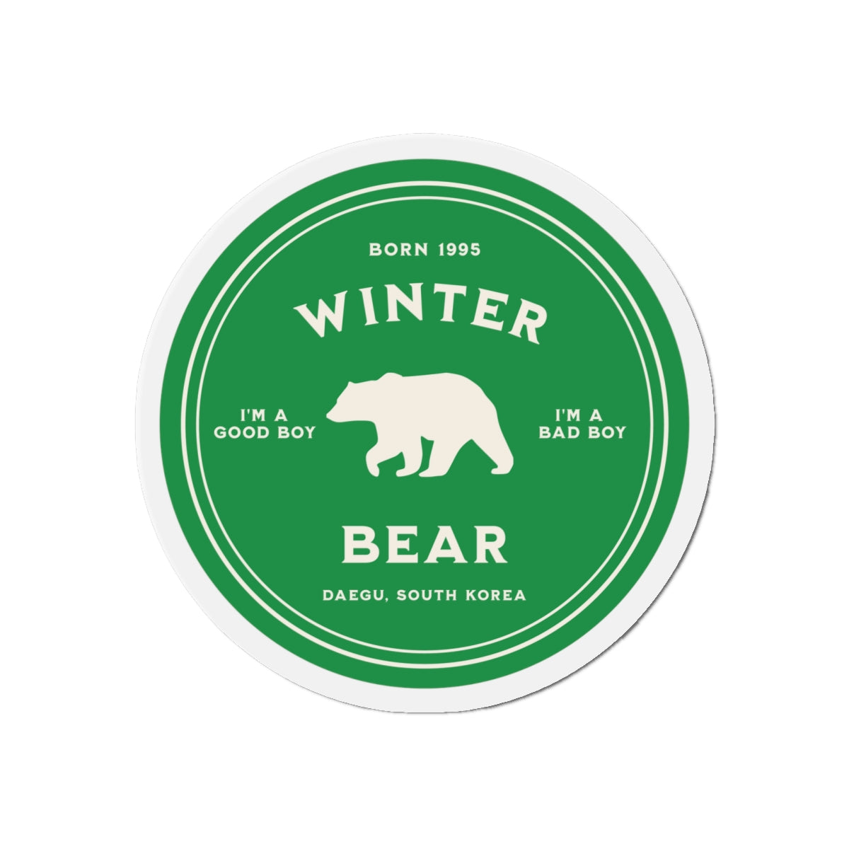 Winter Bear Medallion Series Die-Cut Magnet