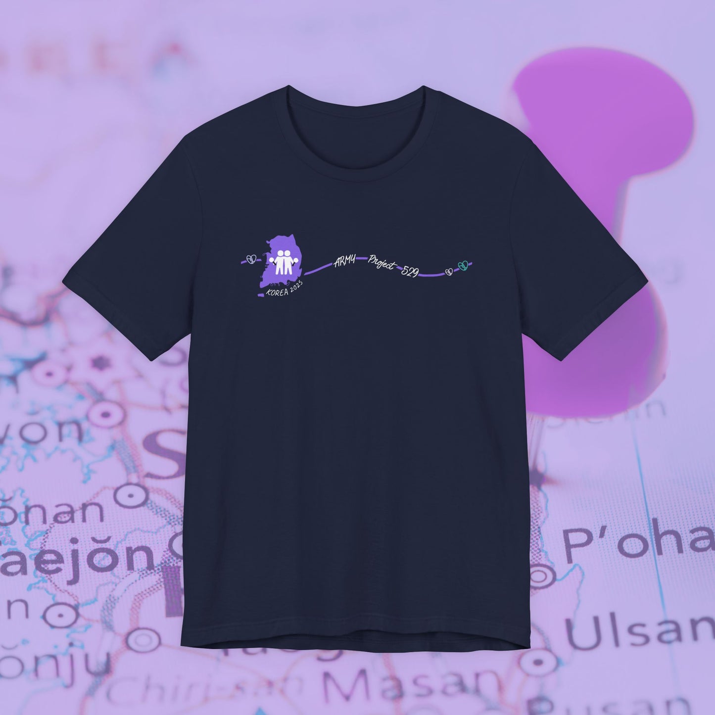 AP529 Korea Heartline Logo Unisex Jersey Short Sleeve Tee