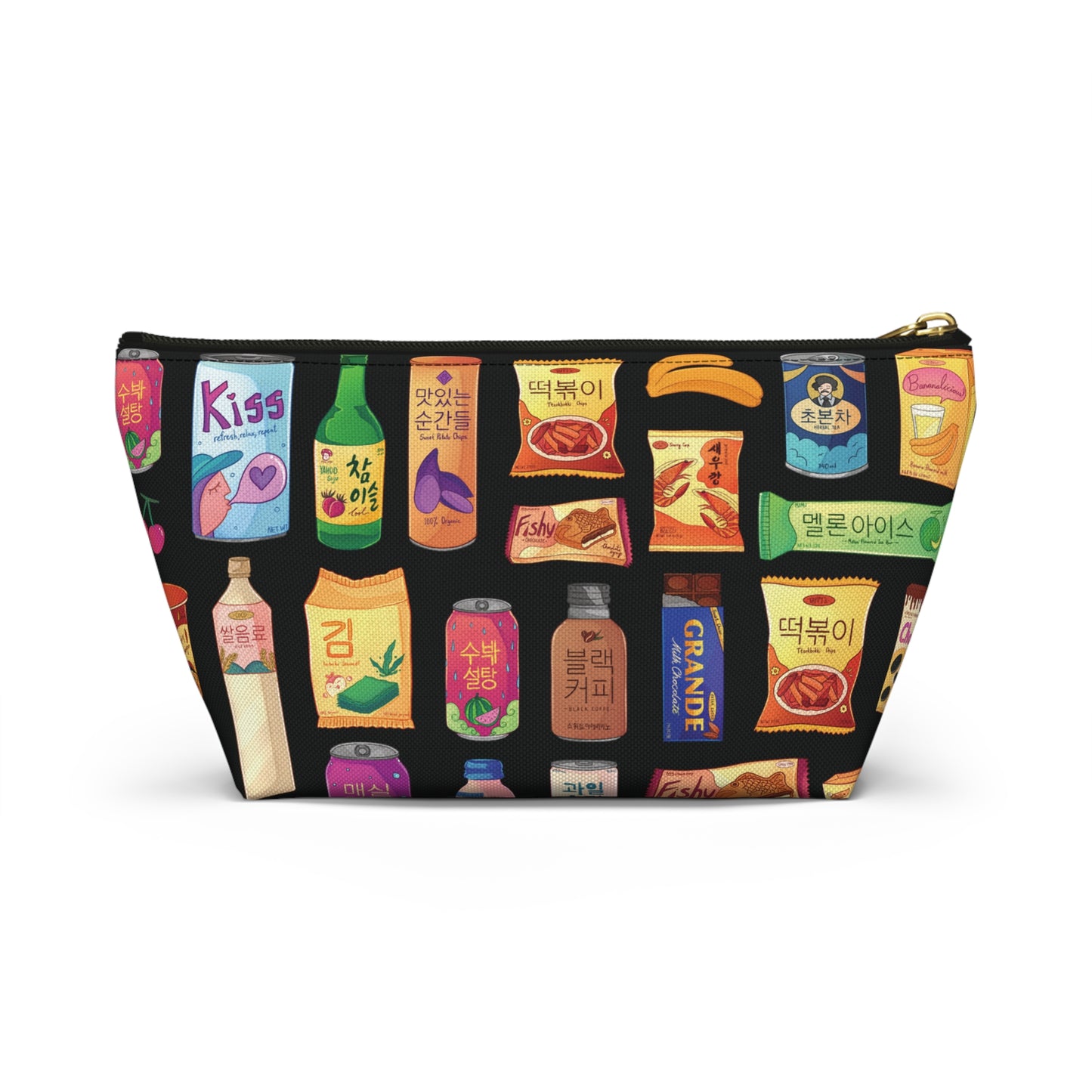 Bright & Bold Korean Snacks Accessory Pouch w/ T-bottom