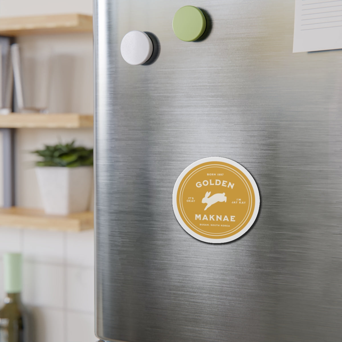 Golden Maknae Medallion Series Die-Cut Magnet