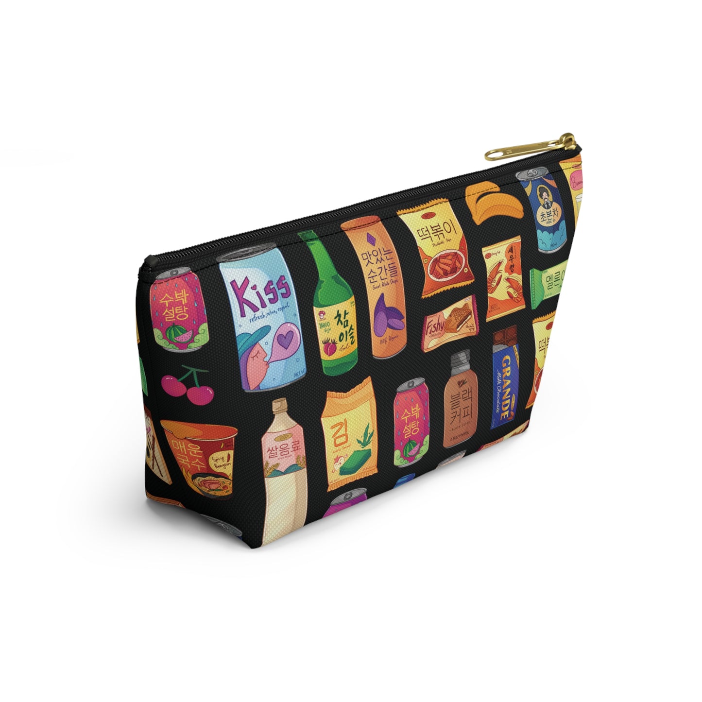 Bright & Bold Korean Snacks Accessory Pouch w/ T-bottom