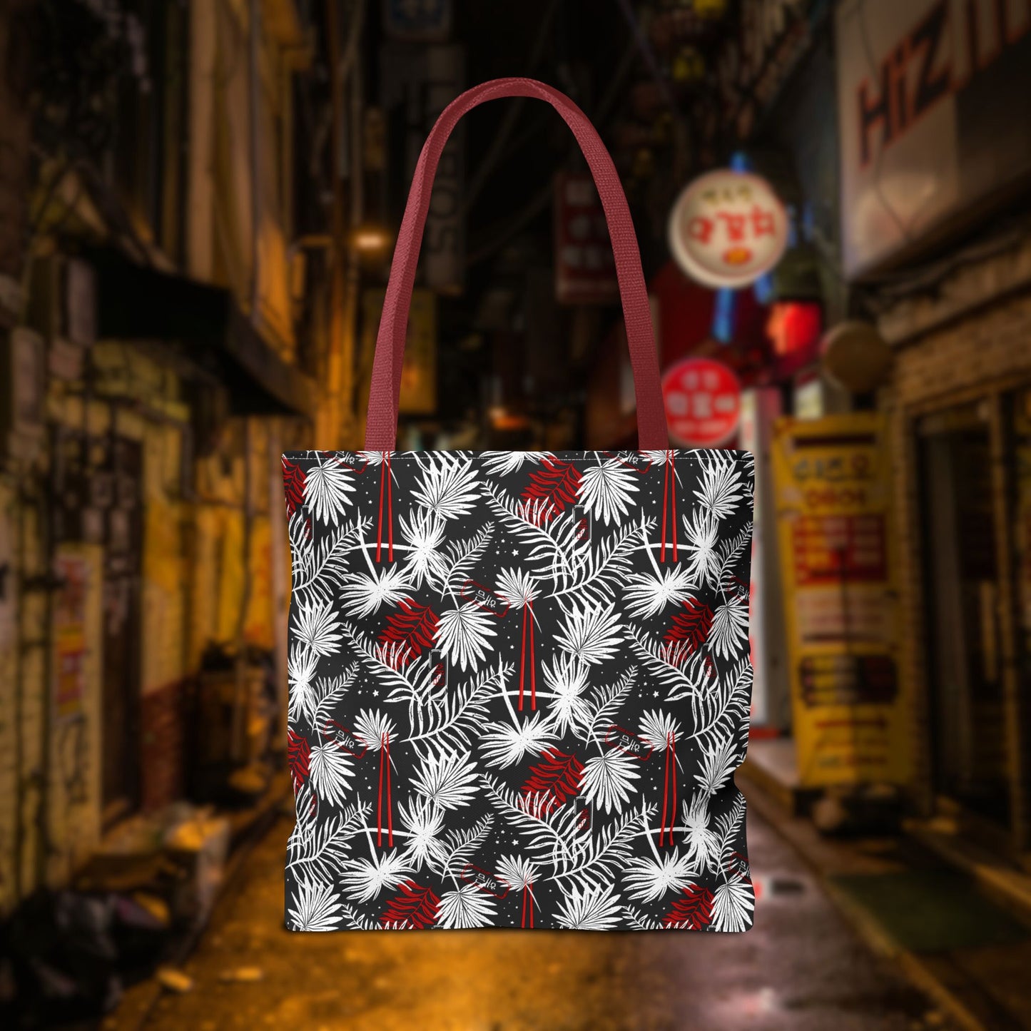 Tropical Chopsticks Tote Bag