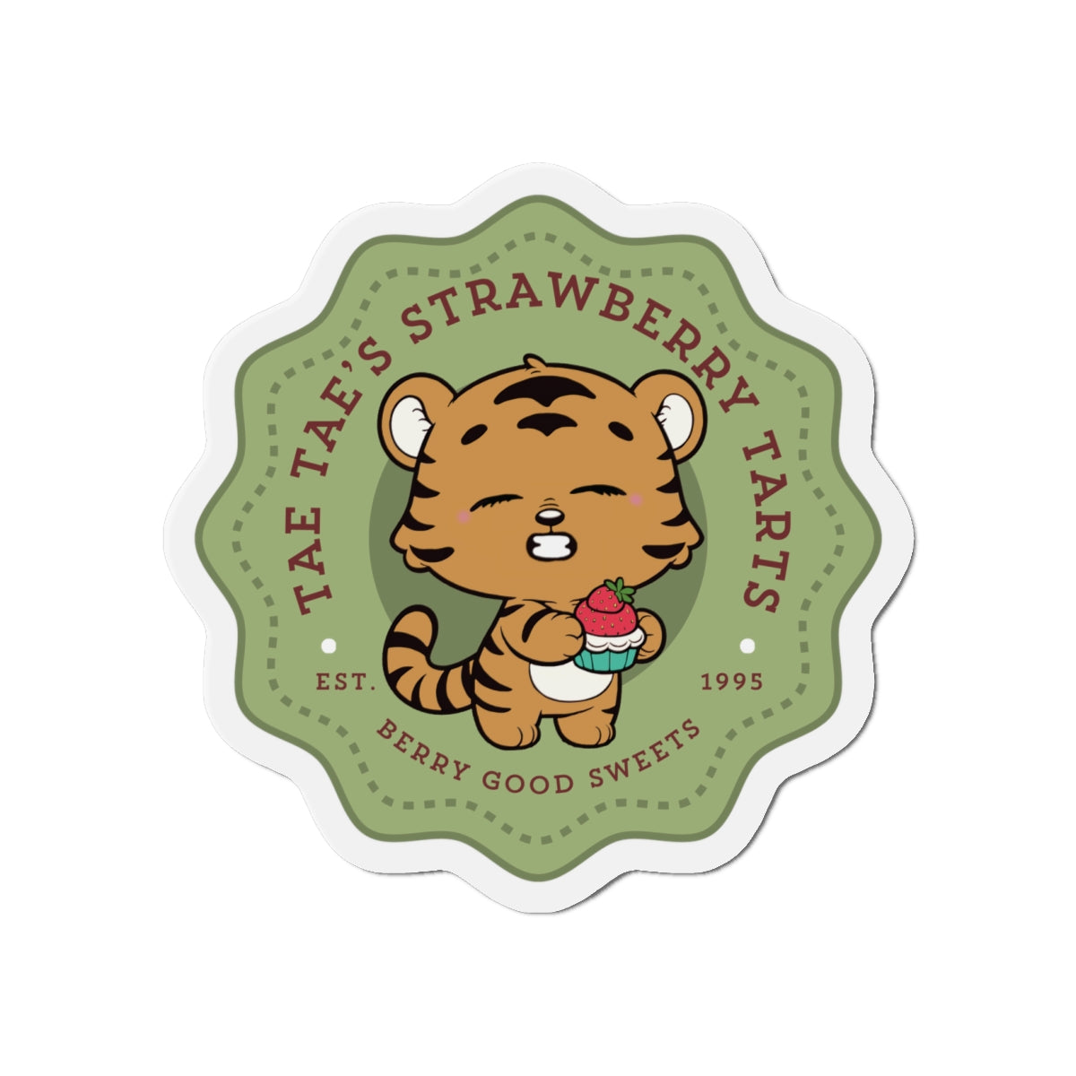 Tae Tae Strawberry Tarts Die-Cut Magnet