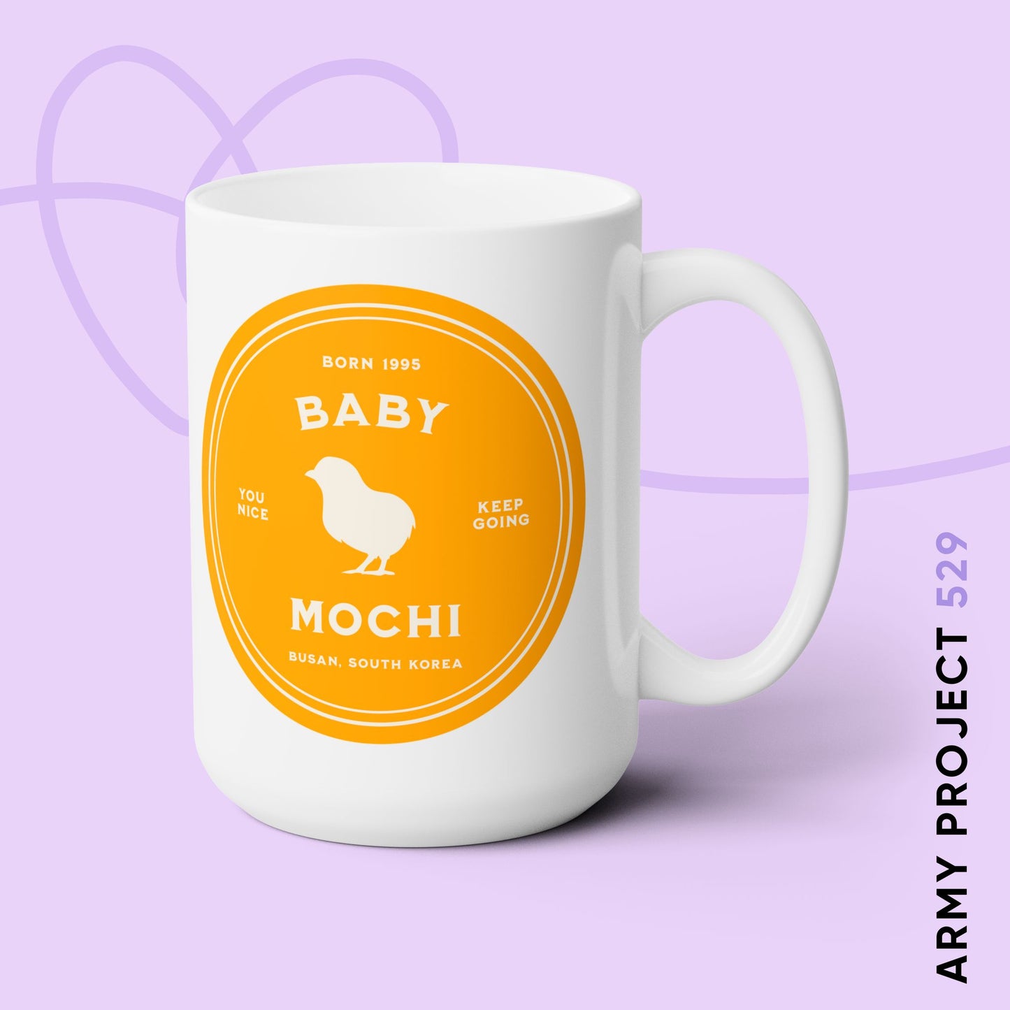 Baby Mochi Medallion Series 15oz Ceramic Coffee Mug
