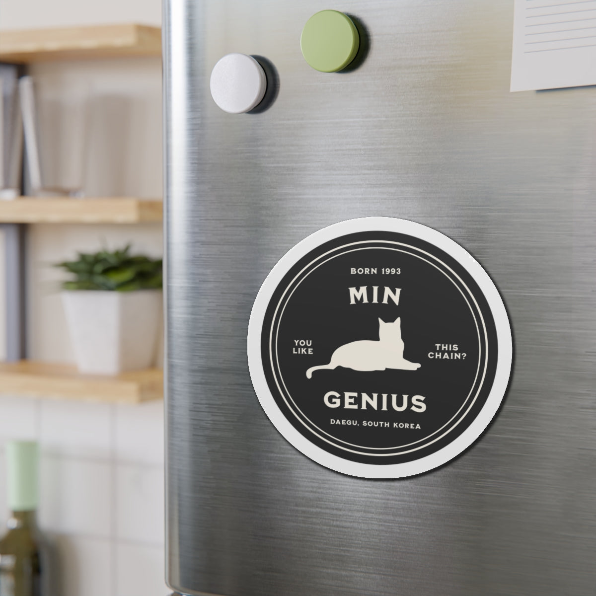 Min Genius Medallion Series Die-Cut Magnet
