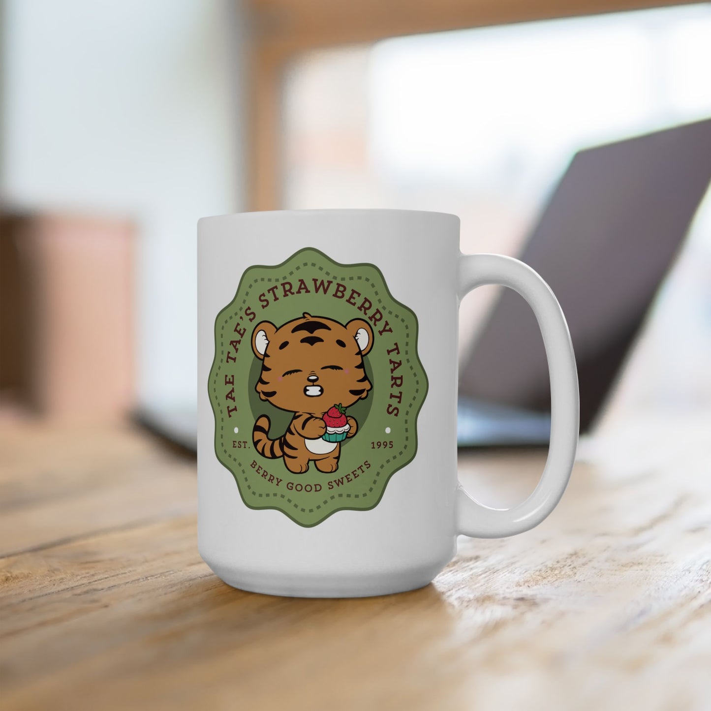 Tae Tae Strawberry Tarts Bakery Series 15oz Ceramic Coffee Mug