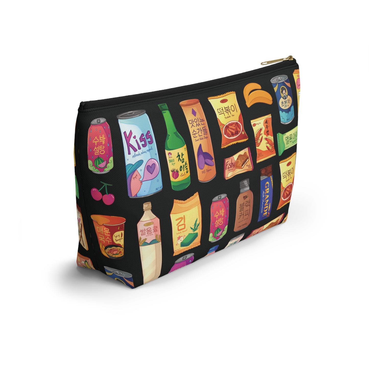 Bright & Bold Korean Snacks Accessory Pouch w/ T-bottom