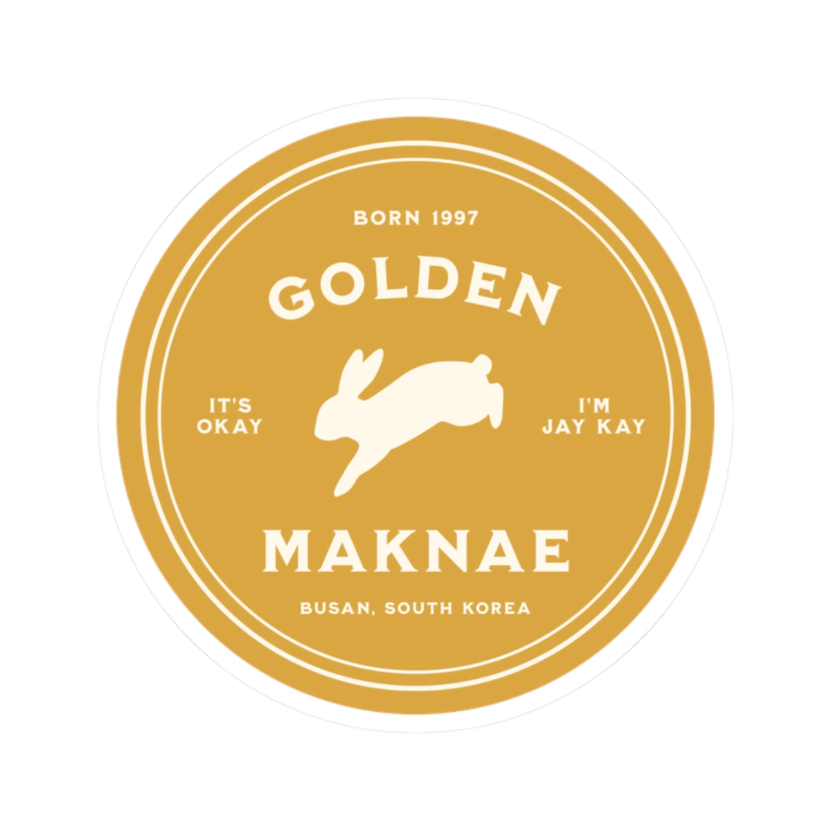 Golden Maknae Badge Series Vinyl Sticker