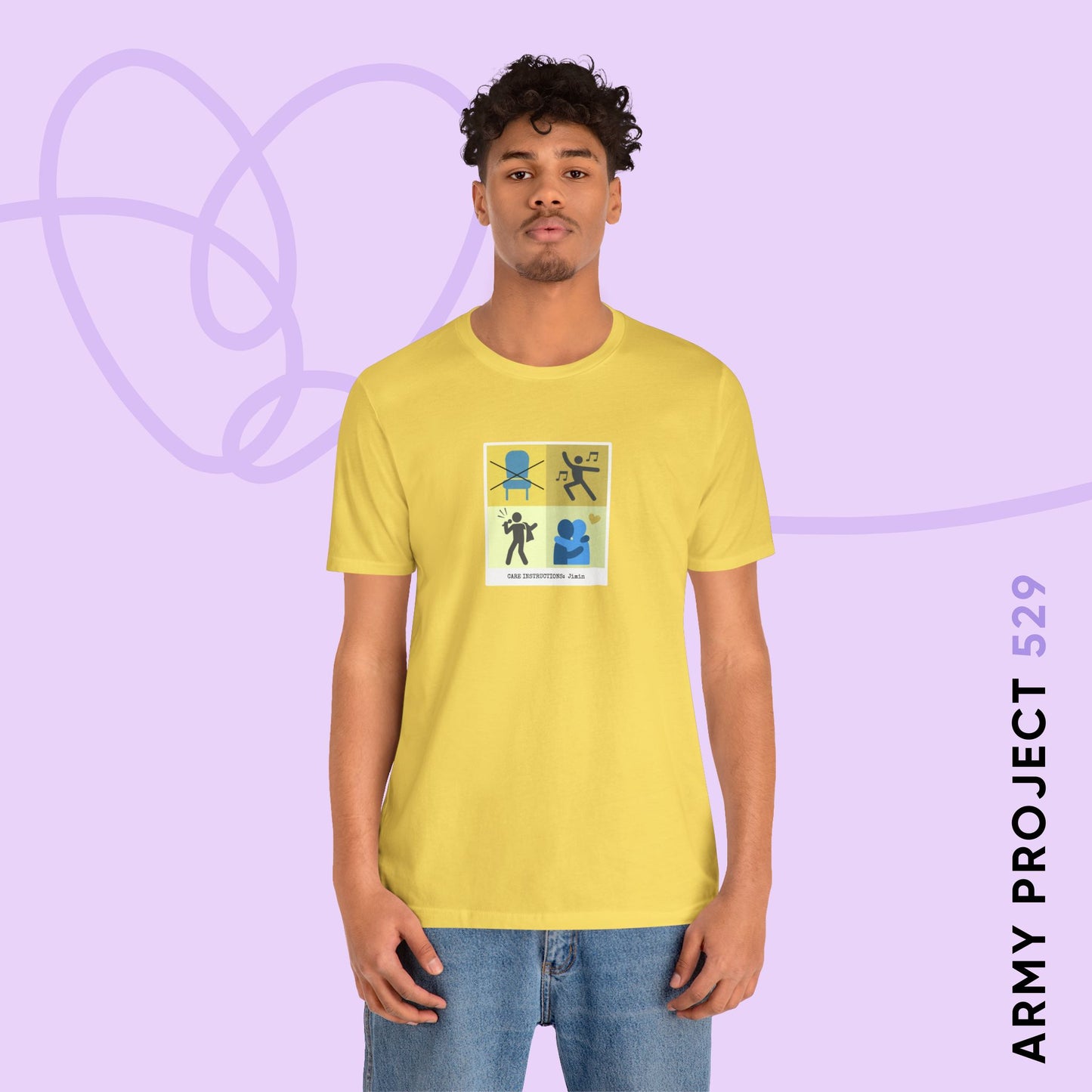 Jimin Care Instructions Unisex Jersey Short Sleeve Tee