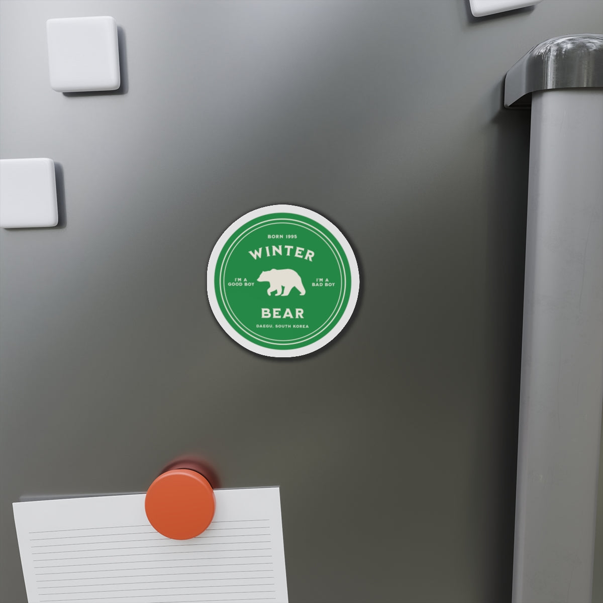 Winter Bear Medallion Series Die-Cut Magnet