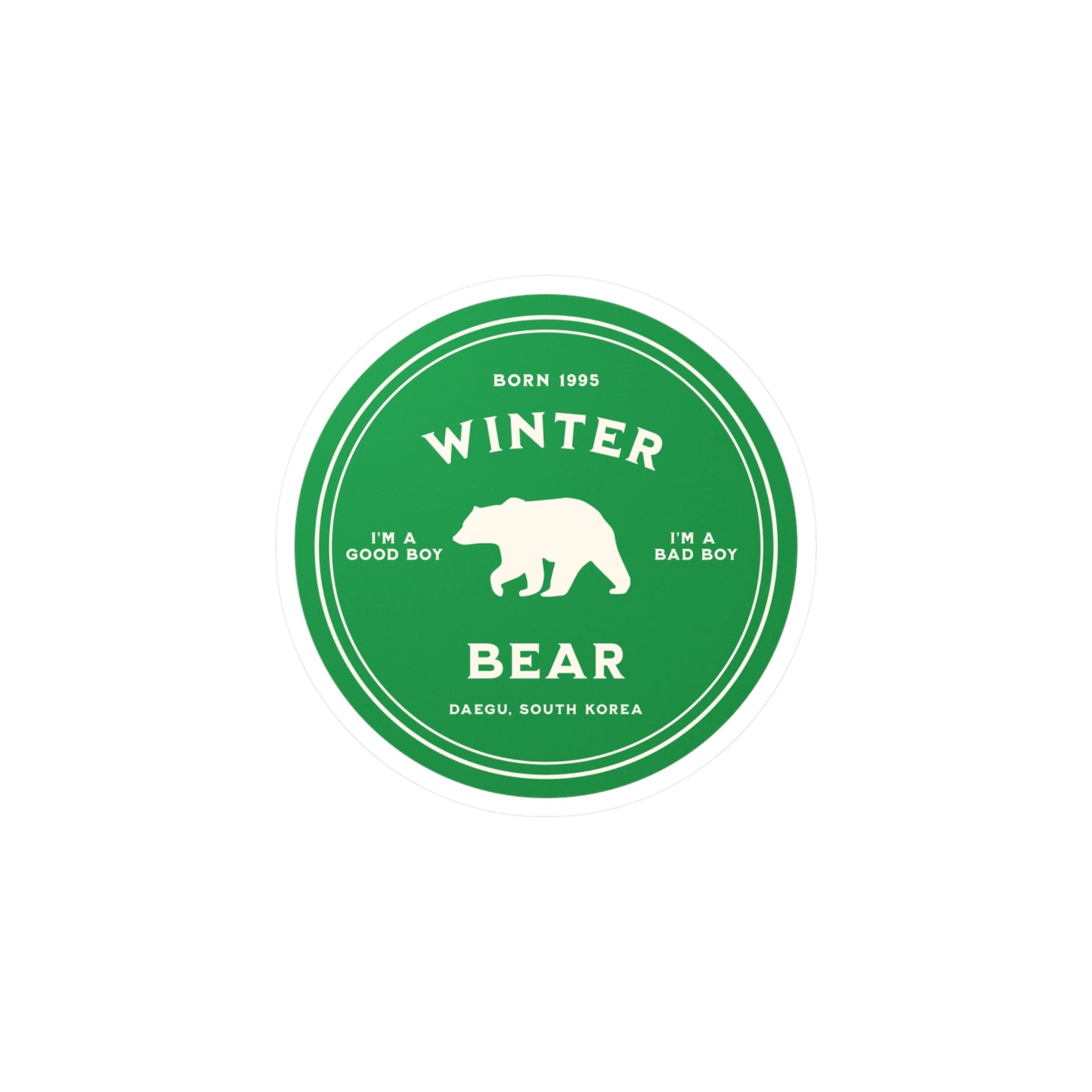Winter Bear Medallion Series Kiss-Cut Vinyl Decals
