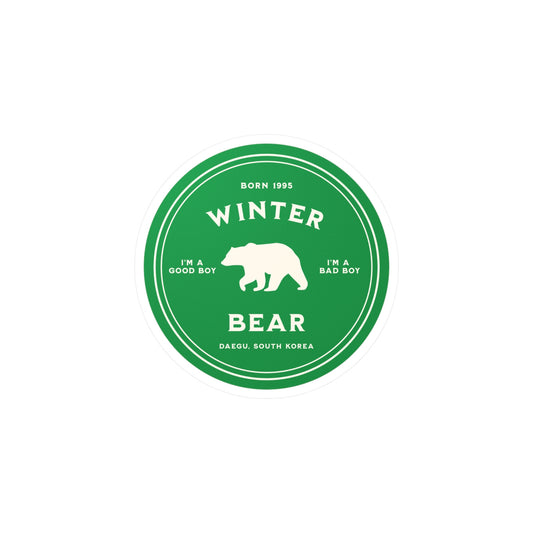 Taehyung Vinyl Decal - Fanmade BTS Nickname Merch - Winter Bear - Reusable Kiss-Cut Sticker