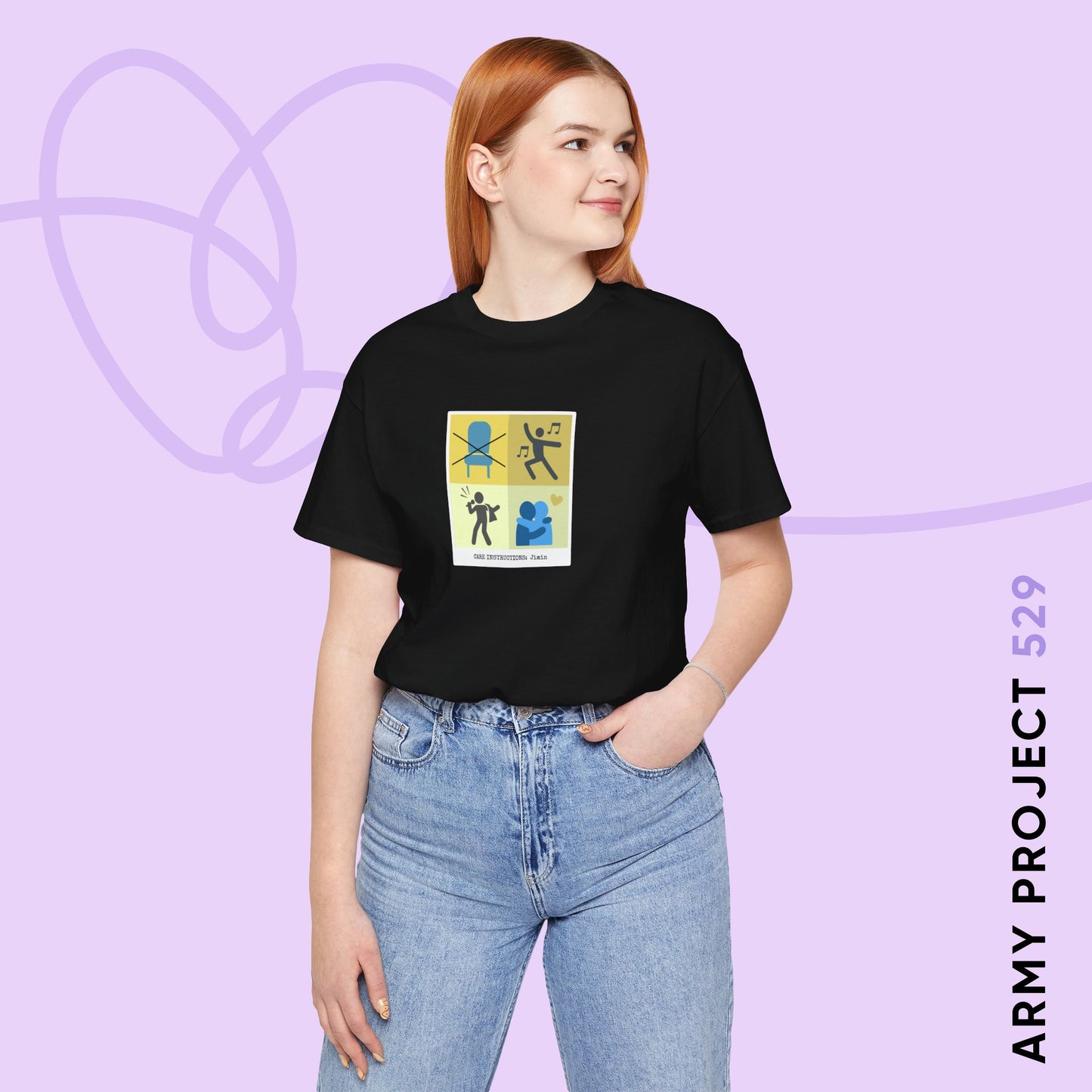 Jimin Care Instructions Unisex Jersey Short Sleeve Tee
