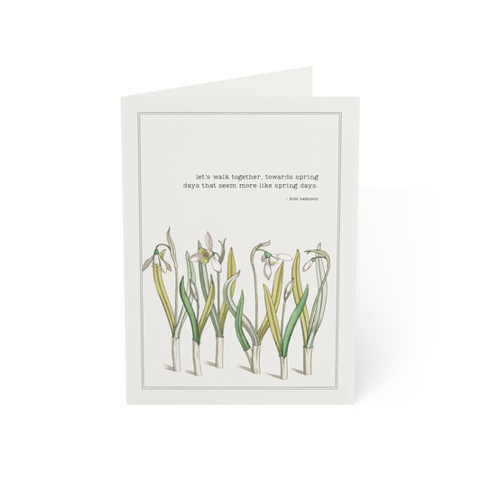 Fanmade BTS Greeting Card - Namjoon Encouragement Quote - Vintage Floral Artwork