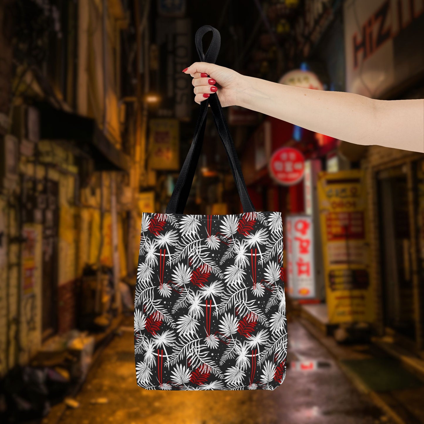 Tropical Chopsticks Tote Bag